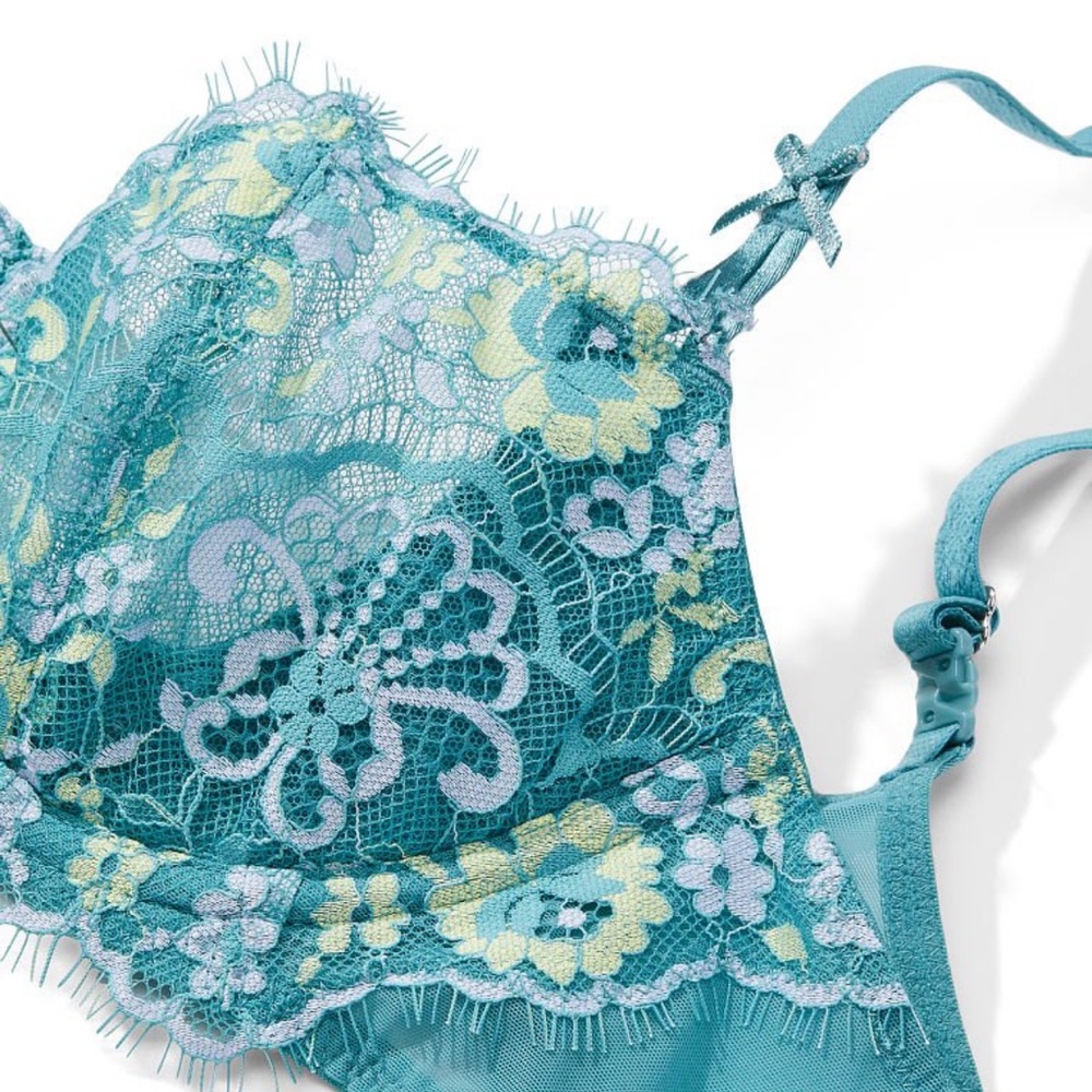 Wicked unlined Crossdye Lace Balconette Bra - Picture 4 of 5